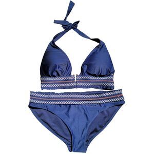 Kian D. Two Piece Swimsuit Womens XL Blue